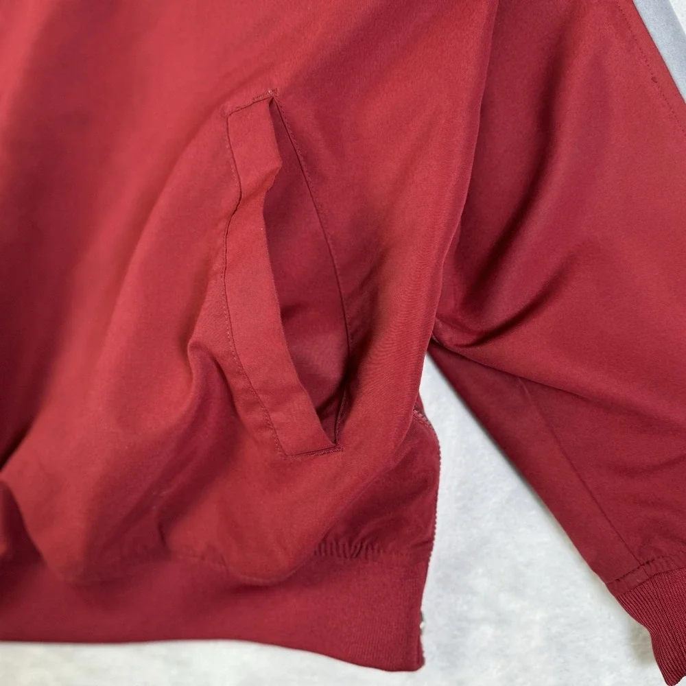WSU‎ Cougars Windbreaker Sweatshirt V Neck Mens XL Red Embroidered Collegiate